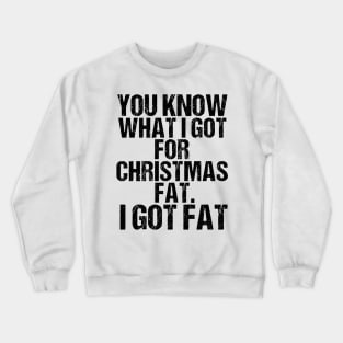 Funny Christmas Dinner Eating Eat Obese Fat Overweigt Gift Crewneck Sweatshirt